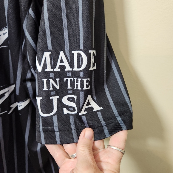 Drink hard racing heads racing jersey shirt short sleeve mens sz l blk white - Picture 9 of 13